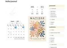 an image of a calendar with flowers on the front and back page, in english