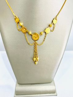 19.50 grams 16” necklace 2.5” drop 2” earrings 16 Necklace, 2 Earrings, Coin, Fine Jewelry, Health, 10 Things, Gold, Quick Saves, Design