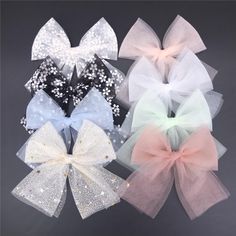 PRICES MAY VARY. ♥ These stylish designs will meet the needs of hair accessories for Baby Girls and Mothers. ♥ Large Size: 6 inches tulle bow with Alligator clips. ♥ Light weight, Soft, easy to put in and take out. ♥ It’s easy to match girl's or mum's dress,outfits. It is amazing! ♥ Best gift for Baby show, Christmas,Birthday party favor, Family photography, Wedding Prom or special Occasion. Large Size: 6 inches tulle bow with Alligator clips. These stylish designs will meet the needs of hair ac Christmas Birthday Party Favors, Women Cottagecore, Dog Clothes Diy, Tulle Bow, Coquette Bows, College Fits, Bow Women, Christmas Birthday Party, Tulle Bows