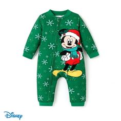 Wrap your little one in Disney magic with this adorable Mickey Mouse Christmas Jumpsuit! Perfect for both baby boys and girls, this festive coverall features a snowflake pattern and zip-up design for easy changes. Made from soft, breathable fabric, it's ideal for newborns to infants aged 0-18 months. Whether you're celebrating Christmas or looking for the perfect baby shower gift, this Mickey Mouse onesie adds a touch of holiday cheer to any occasion. Great for daily wear or memorable events, it