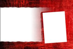 an empty piece of paper on a red and white background with space for your own text