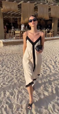 Zurie Maxi Dress Chic V-neck Beach Dress For Summer Outings, Chic V-neck Sundress For Vacation, Beige V-neck Slip Dress For Summer, Chic Summer Sundress, Elegant Midi Sundress For Beach Season, Elegant Midi Length Beach Dress For Vacation, Beachy V-neck Midi Dress For Day Out, Chic Sundress With Spaghetti Straps For Beach Season, Chic Spaghetti Strap Sundress For Beach Season