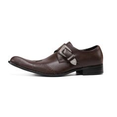 Looking to elevate your style with the latest genuine leather dress shoes? These pointed-toe men's dress shoes with buckle closure offer a perfect fit and an added touch of grace. With their contemporary style, they're a wonderful choice for men. Featuring a durable rubber outsole and pig split insole, these dress shoes guarantee both style and comfort. Don't miss out on this hot-selling footwear! SpecificationsUpper-Genuine Leather Type: Cow LeatherUpper Material: Genuine LeatherToe Shape: round toeShoes Type: OxfordsSeason: Spring/AutumnPattern Type: SolidOutsole Material: RubberOrigin: Mainland ChinaOccasion: PartyName 8: leather shoes menName 7: zapatos de hombreName 6: Zapatos HombreName 5: men Leather shoesName 4: formal shoes menName 3: men dress shoes leatherName 2: Leather Dress m Brown Pointed Toe Monk Strap Shoes For Business, Brown Pointed Toe Loafers With Buckle Closure, Brown Pointed Toe Loafers With Buckle, Fitted Monk Strap Shoes For Business With Closed Toe, Business Leather Monk Strap Shoes With Pointed Toe, Fall Leather Monk Strap Shoes With Pointed Toe, Business Monk Strap Shoes With Pointed Toe, Monk Strap Shoes For Office In Fall, Leather Pointed Toe Fitted Monk Strap Shoes