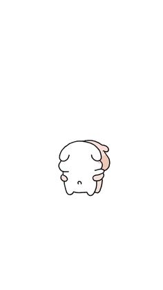 a drawing of a sheep laying down with its eyes closed