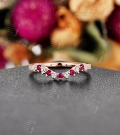 ★ Settings ☆ Metal: 14K / 18K Solid Gold  ☆ Gold Color: Rose / White / Yellow ★ Stones ☆ Type: Lab ruby / Lab sapphire / Lab emerald / Moonstone ☆ Shape: 1.8 mm(5) Round  ☆ Type: Moissanite ☆ Total Carat Weight: approx 0.25 ct ☆ Shape: Round  ▷ Total Weight: about 2.5 g ▷ Band Width: 1.65 mm ▷ Band Thickness: 1.35 mm ▷ Ring head height: about 2.85 mm ▷ Ring Size: 5.25 mm ★ ADDITIONAL SERVICE √ CUSTOM ORDER √ LAYAWAY √ ENGRAVING √ FREE GIFT WRAPPING √ RUSH ORDER √ UPGRADE SHIPPING √ ONE-YEAR FREE Gold Ring Unique, Ruby Wedding Band, Ruby Wedding Rings, Ruby Bands, Sapphire Wedding Band, Ruby Wedding, Full Eternity Ring, Rose Gold Wedding Bands, Sapphire Wedding