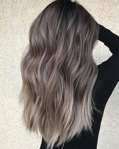 Caramel Ombre Hair, Silver Ombre Hair, Ash Brown Hair Color, Ash Blonde Hair Colour, Mushroom Brown, Ash Hair, Ash Blonde Balayage, Blond Balayage, Ash Hair Color