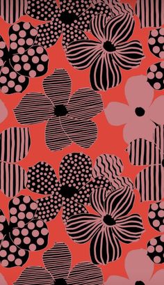 an orange and black flower pattern on a red background with the words body written below it