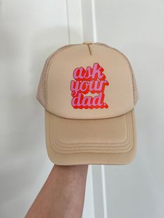 Go Ask Your Dad Trucker Hat, Mama Trucker Hat, Beige Trucker Hat Women, Mom Trucker Hat, Trendy Trucker Hats for Women, Mothers Day Gift Mom - Etsy Novelty Letter Print Baseball Cap, Funny Hats With Letter Print, Novelty Trucker Hat With Letter Print And Curved Brim, Novelty Adjustable Baseball Cap With Letter Print, Novelty Letter Print Adjustable Baseball Cap, Playful Baseball Cap With Letter Print, Casual Mini Snapback Hat With Letter Print, Casual Mini Baseball Cap With Letter Print, Adjustable Fashion Baseball Cap With Letter Print