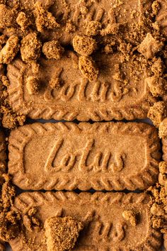 an image of some food that is made to look like cookie cookies with words on them