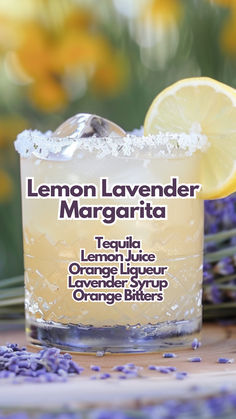 Lemon Lavender Margarita Lavender Margarita, Classic Margarita, Margarita Cocktail, Tequila Cocktails