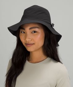 What sun Keep the rays off your face in this lightweight, wide-brimmed hat. Extra length at the back provides additional sun protection for your neck. Designed for Casual. Cinch the toggle on the back to adjust the fit. Brimmed Bucket Hat For Outdoor Activities, One Size Fits Most Cloche Hat For Outdoor, Hats For Outdoor Activities With Short Brim, Train Hat, Wide Brim Bucket Hat, Joe Wicks, Black Bucket Hat, Bucket Hat Women, Technical Clothing