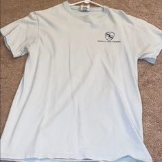 Super Cute And Comfy Shirt Never Worn! Light Blue Cotton T-shirt With Logo Print, Casual Light Blue T-shirt With Logo Print, Casual Light Blue T-shirt With Logo, Nice Shirts For Women, Nice Shirts, Simply Southern Shirts, Southern Shirts, Comfy Shirts, Birthday List