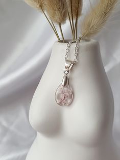 This beautiful, handmade teardrop shaped necklace made with real dry lilac flower and sterling silver is the perfect gift for her, whatever the occasion may be. Unique and special gift for your women. Ideal for Valentine's Day, Mother's Day or birthday present. Minimalistic and romantic design jewellery perfect for the wedding celebration. Elegant Pink Jewelry With Pressed Flowers, Elegant Pink Pressed Flowers Jewelry, Teardrop Necklace For Her, Elegant Pressed Flower Jewelry, Teardrop Sterling Silver Necklace As Gift For Her, Sterling Silver Teardrop Necklace For Her, Elegant Pressed Flower Necklaces As A Gift For Her, Elegant Pressed Flowers Necklace As Gift For Her, Elegant Necklaces With Pressed Flowers For Her