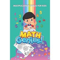 a book with an image of a boy on the cover and numbers in the background