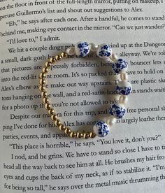 Coastal Grandma: Half 4mm 14k Gold Plated! This bracelet is made of 14k gold-plated beads and blue/white ceramic beads. Coastal Grandma Jewelry, Grandma Jewelry, Grandma Bracelet, Blue White Ceramic, Grandmas Jewelry, Craft Cabinet, Beads Ideas, Coastal Grandma, White Bracelets