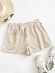 📦FREE Shipping on orders over $80 Style: CasualMaterial: Cotton,PolyesterLength: MiniType: Pull On ShortsFit Type: RegularWaist Type: HighClosure Type: DrawstringFront Style: FlatPattern Type: RainbowWith Belt: NoSeasons: Autumn,SpringWeight: 0.2350kgPackage: 1 x Shorts Beige Stretch Casual Shorts, Trendy Elastic Summer Bottoms, Beige Stretch Shorts For Vacation, Summer Cotton Bottoms With Elastic Fit, Beige Drawstring Bottoms For Summer, White Elastic Beach Bottoms, Elastic Summer Vacation Bottoms, Trendy Elastic Cotton Bottoms, Elastic Summer Bottoms For Vacation