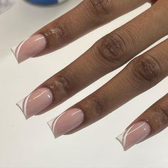 Back To Uni Nails, No French Tip Nails, Colour French Tips Nails Acrylic, Side French Tip Nails, Nails Tech, School Braids, Acrylic Toe Nails, Glittery Nails, Girly Acrylic Nails