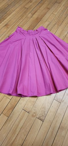 This pretty in pink skirt is made of 100% Cotton and has lovely pleated detailing in the front. It measures a 27" waist and 25.5" in length, hitting just below the knee. Handmade personally by Hollyville shop owner, Pam Pink A-line Pleated Skirt, Pink Pleated A-line Skirt, Fitted Full Pleated Skirt With Pleated Waist, Spring Pink A-line Bottoms, Solid Color Pleated Full Skirt Dress, Solid Color Full Skirt Dress With Pleats, Solid Full Skirt Dresses With Pleated Detail, Solid Color Full Dress With Pleated Skirt, Fitted Dresses With Accordion Pleats