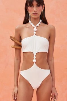 CAITRIONA ONE PIECE - OFF WHITE – CULT GAIA Bridal Swimwear, Luxury Swimsuits, White Bathing Suit, Sporty Girls, Cult Gaia, Classy And Fabulous, Beach Babe, Festival Outfits