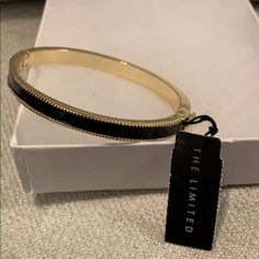 Bangle Bracelet Gold + Black. New With Tags. Gold Bangle Designs, Black Bangles, Bangle Bracelet Gold, Gold Jewellery Design Necklaces, Bangle Designs, Gold Bangle Bracelet, Gold Bangle, Jewelry Design Necklace, Gold Jewellery Design