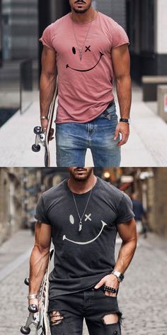 Mode Rock, Herren Style, Herren Outfit, Mens Fashion Casual Outfits, Stylish Mens Outfits, Men Fashion Casual Outfits, Summer Outfits Men, Mens Casual Outfits, Fashion Mode