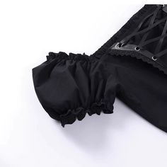 The wannathis Gothic Lolita Off-Shoulder Corset Top is a black lace-up blouse featuring puff sleeves. This top combines the delicate aesthetics of Lolita fashion with gothic elements, creating a charming and unique look. The off-shoulder design and lace-up corset detail add a touch of elegance and drama, while the puff sleeves provide a playful, vintage-inspired flair. Fabric composition: 100% Polyester Black Spring Gothic Corset, Black Corset For Summer Costume Party, Black Summer Corset For Costume Party, Blouse With Puff Sleeves, Gothic Elements, Shoulder Design, Gothic Lolita, Lolita Fashion, Corset Top