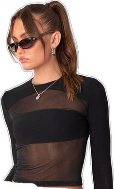 Trendy Summer Crop Top With Mesh Sleeves, Edgy Mesh Top For Club In Spring, Stretch Ribbed Party Top, Fitted Crop Top With Sheer Sleeves For Summer, Summer Fitted Crop Top With Sheer Sleeves, Stretch Ribbed Top For Party, Ribbed Tops For Night Out In Spring, Spring Ribbed Top For Night Out, Edgy Sheer Mesh Tops