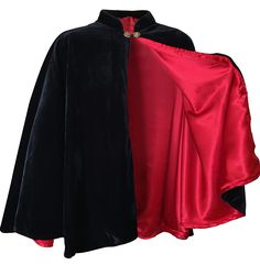 PRICES MAY VARY. Velvet Half Cloak: This Velvet circular cut half medieval cloak capelet is decorated by two pairs of gold color buttons at the front and fringes at the hem which adds elegance to your look. The neck cloak clasp shows your charming collarbone, offering a graceful alternative or a great addition to jackets its loose-fitting cascades over your body. Reflect Your Personality: This half-black cloak Capelet can be worn with almost anything. You can accessories it and pair it with your Vampire Style Cape For Halloween, Vampire Style Cape For Halloween Costume, Vampire Cape For Halloween Costume, Vampire Cape For Halloween Cosplay, Halloween Fantasy Event Costume Cape, Fantasy Cape For Halloween Costume, Gothic Cape Costume For Costume Party, Larp Cape For Halloween, Fantasy Halloween Costume Cape