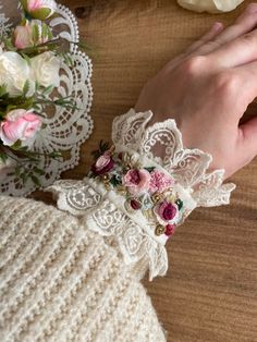 Luxury Bohemian Embroidered Jewelry, Beaded Embroidery Bracelet Cuffs, Embroidered Cuff Bracelet, Bracelet Pillows, Fabric Cuff Bracelet, Bead Embroidered Bracelet, Flower Cuff Bracelet, Bracelet Crochet, Embroidered Bracelet