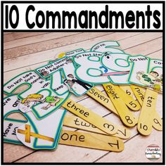 ten commandments for teaching children to read and write with their own name or number