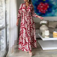 Olivia Mark - Floral Print Long Sleeve A-Line Dress with Gathered Waist Terry Cloth Dress, Maxi Dress Winter, Maxi Dress Designs, Elegant Maxi Dress, Floral Dresses Long, Long Sleeve Print Dress, Floral Print Maxi Dress, Floral Print Maxi, Long Shirt Dress