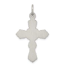 Introducing our Solid Sterling Silver Antiqued Cross Pendant, a timeless piece that exudes elegance and faith. Crafted from high-quality sterling silver, this pendant features a beautiful satin antiqued finish that adds an air of sophistication to any outfit.With an average weight of 2.03 grams, this pendant is lightweight and comfortable to wear all day long. The cross measures 31mm in length and 20mm in width, making it the perfect size for everyday wear.Whether you're looking to add a touch o Elegant Sterling Silver Cross Pendant, Elegant Sterling Silver Cross Charms And Jewelry, Elegant Sterling Silver Cross Jewelry And Charms, Elegant Sterling Silver Crucifix Charms, Elegant Sterling Silver Crucifix Jewelry, Elegant Sterling Silver Crucifix Jewelry And Charms, Classic Engraved Crucifix Jewelry, Classic Sterling Silver Cross Charm, Classic Silver Crucifix Jewelry