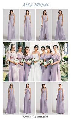 bridesmaid dresses in different styles and colors for the brides to wear on their wedding day