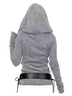 SPECIFICATIONS Material: nylon Material: Polyester Decoration: Belt Collar: Hooded Elasticity: Medium Strecth Style: Casual Fit Type: Regulai Fit Season: Autumn/Winter Sleeve Length(cm): Full Thickness: Thick （Winter) Closure Type: None Pattern: SLIM Age: Ages 35-45 Years Old Gender: WOMEN Model Number: Hooded Belted Sweater Yarn Thickness: Fine yarn Hooded Cowl Front Lace Up Belted Sweater Product Description:A slouchy hood and a cowl front define the casual-cool look of this soft marled knit s Single Dress, Hooded Cowl, Fall Winter Fashion, Belted Sweater, Oversize Women, Spring Sweater, Collars For Women, Sweater Material, Spring Tops