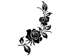 a black and white rose tattoo design