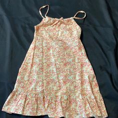 Nwot. Excellent Condition. Smoke Free Home. Cute Floral Print Sundress For Dress-up, Playful Cotton Mini Dress For Summer, Cute Sleeveless Floral Dress For Beach, Casual Sundress For Summer Dress-up, Sweet Ruffled Beach Dresses, Playful Cotton Mini Dress For Spring, Spring Floral Print Sundress For Playdate, Spring Floral Sundress For Playdate, Sweet Sleeveless Mini Dress For Summer