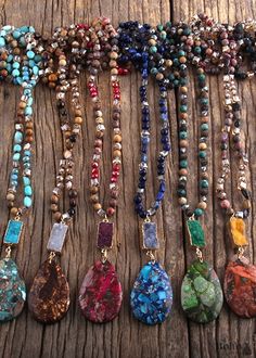 Boho Beaded Necklace, Boho Store, Boho Life, Boho Style Outfits, Boho Shops, Boho Dresses, Stone Material, Boho Accessories, Crystal Blue