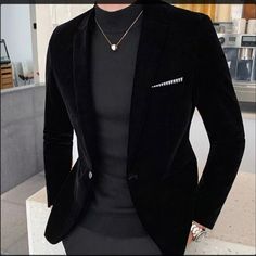 Mens Suede Sports Jacket Slim Fit Sport Coat Outfit, Jackets Fashion Casual, Corduroy Sport Coat, Cocktail Party Wedding, Single Breasted Blazer, Men Suede, Slim Fit Suit, Blazer Black, Breasted Blazer