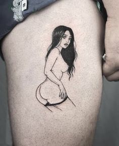 Tattoo Sexuality Design, Tattoo Ideas Sexuality, Simple Naked Lady Tattoos, Tattoo Of Women Body, Tattoo Sexuality Man, Womans Body Tattoos, Naked Woman And Skull Tattoo, Nude Lady Tattoo Design, Female Figure Tattoos