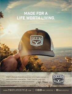 Made For A Life Worth Living. Tomorrow Is Never Promised, Life Worth Living, Brand Purpose, Patch Hats, Farm Ranch, Cap Design, Lifestyle Brand, Trucker Hats