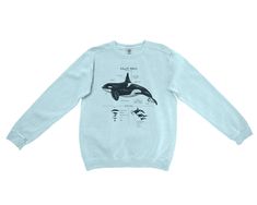 Wildlife anatomical designs screen printed onto quality stitched cotton/poly sweatshirts. These sweatshirts are designed to spark conversation. Each shirt is twined and tagged giving a classic nautical presentation. Makes a perfect & thoughtful gift for any animal lover in your life. Sweatshirt stats: * 80% ringspun cotton & 20% polyester * Soft washed garment dyed fabric * 1x1 rib on collar, cuffs, and waistband * Double-needle collar * Twill taped back neck * Rolled-forward shoulder * Unisex Pre-shrunk Crew Neck Sweatshirt, Comfortable Crew Neck Sweatshirt With Screen Print, Relaxed Fit Crew Neck Sweatshirt With Front Print, Whale Anatomy, Shark Sweatshirt, Marine Wildlife, Whale Gift, Shark Gifts, Beach Sweatshirt