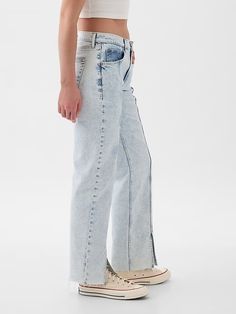 Mid Rise Cotton '90s Loose Jeans | Gap Gap Straight Leg Jeans For Fall, Casual Gap Flare Jeans For Fall, Gap Casual Cotton Flare Jeans, Gap Casual Jeans For Fall, Gap Denim Bottoms For Everyday, Gap Denim Bottoms For Everyday Wear, Everyday Gap Denim Bottoms, Gap Straight Leg Relaxed Jeans, Gap Relaxed Fit Wide Leg Jeans