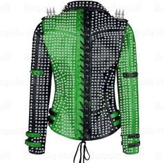 Women's black punk studded zipper real cowhide motorbike leather jacket Motorbike Leathers, Black Punks, Punk Clothing, Studded Jacket, Gothic Punk, Punk Outfits, Metal Work, Soft Black, Puma Jacket