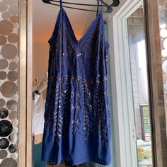 Beautiful Navy Blue Dress, Pictures Of Dress In White On Website Are Shown. Gold Sequins Sequin Slip Dress, Navy Blue Mini Dress, Dress Pictures, Metallic Mini Dresses, Floral Cotton Dress, Boho Mini Dress, Crochet Mini Dress, Navy Blue Dress, Coral Dress