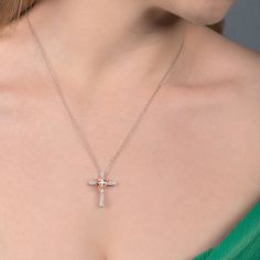 Brand: Jewelili Color: White Features: 14K Rose Gold Over Sterling Silver With 1/10 Cttw Diamond Heart Cross Pendant Necklace W:8.5MM L:20.3MM H:2.5MM Heart and Cross pendant necklace gift for Christmas, graduation day, friendship day, birthday All of our gemstones are conflict free Return on any order within 30 days Details: 14K Rose Gold Over Sterling Silver With 1/10 Cttw Diamond Heart Cross Pendant Necklace Binding: Jewelry Item Condition: New Rose Gold Cross Jewelry For Mother's Day, Rose Gold Cross Necklace With Diamond Accents, Rose Gold Cubic Zirconia Cross Necklace, Rose Gold Cross Jewelry For Anniversary, Rose Gold Crucifix Necklaces For Anniversary, Rose Gold Crucifix Necklaces For Anniversaries, Rose Gold Cubic Zirconia Cross Pendant Necklace, Diamond Accented Crucifix Necklace For Gift, Gift Rose Gold Sterling Silver Cross Necklace