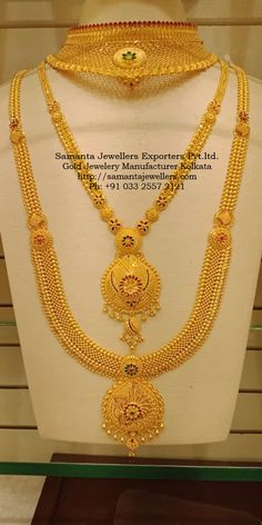 #goldranihaar #goldsitahaarwithweightandprice #bridalranihaar#bridalgoldlongnecklaceset #goldlongharamdesigns #golduset #goldranihaardesigns #longnecklace #samantajewellers #ranihaargold #sitahaar #sitahaardesigns #goldlongranihaar #ranihaarset Choker And Haram Set Gold, Gold Necklace Long Set, Choker And Long Haram Set Gold, Long Necklace Gold Indian Bridal, Gold Choker Necklace Indian Bridal, Gold Haram Designs Indian, Long Haram Gold Jewellery Designs