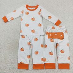 Bell Bottom Pants Outfit, Thanksgiving Clothes, Pajama Outfits, Orange Outfit, Baby Skirt, Girls Boutique Clothing, Kids Boutique Clothing