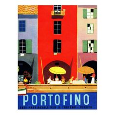 an advertisement for portofino, the italian riviera restaurant in new york city