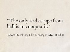 an old book page with a quote from scott hawk about the library at mount chae