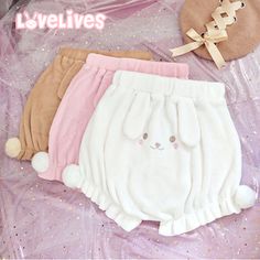 Harajuku fashion on Storenvy Rabbit Pumpkin, Pumpkin Pants, Baby Buns, Look Grunge, Bloomers Shorts, Older Women Fashion, Velvet Shorts, Kawaii Plush, Kawaii Fashion Outfits